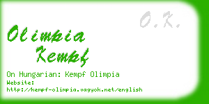 olimpia kempf business card
